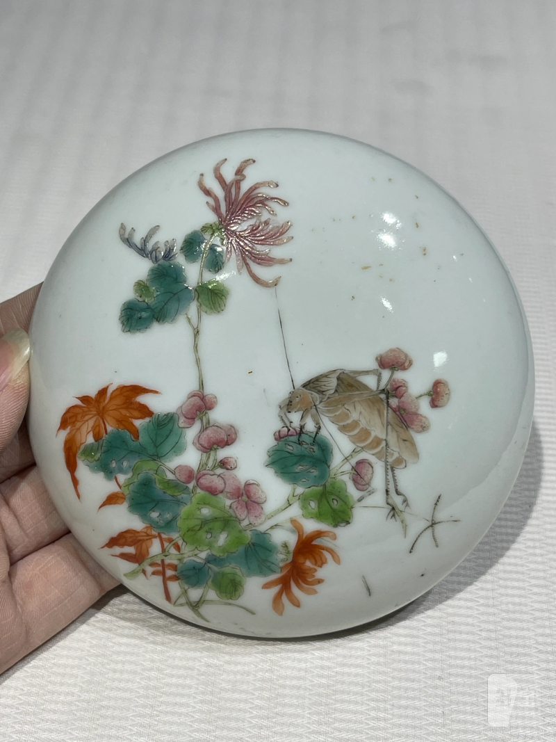 清代 粉彩文房瓷器一组十二件 - 图3
